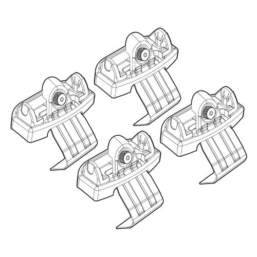 Kit attacchi barre portatutto 172 Renault Twingo 09/14>06/19 tetto standard - AmerigoStore