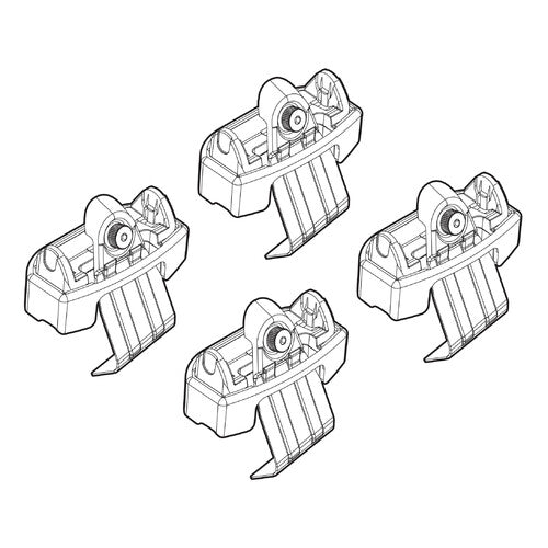 Roof rack attachment kit 214 Volkswagen Polo 5p 10/17> standard roof