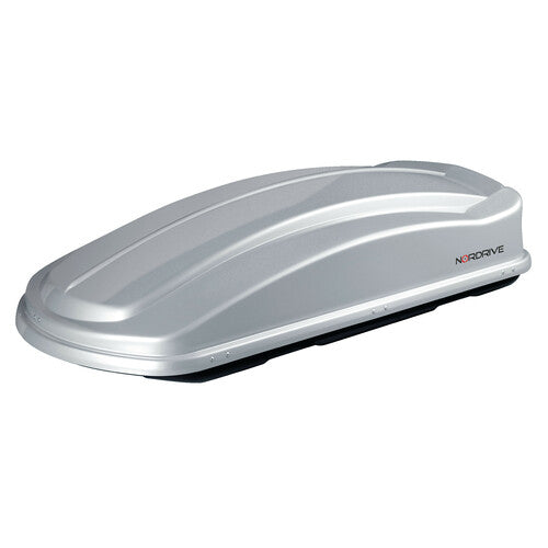 Nordrive Box 630D, box tetto in ABS, 630 litri, doppia apertura - Argento lucido