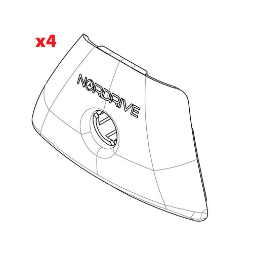 Nordrive Juego de 4 cubiertas para pies In-Rail N99961