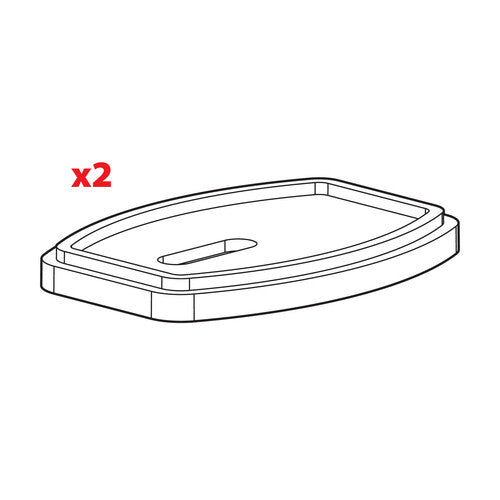 Nordrive Satz mit 2 Distanzstücken für Kargo-Befestigungskit-Pads - H = 7 mm N99989