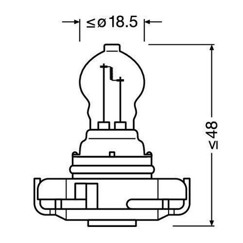 Osram Lampadina 12V Original Line - PSX24W - 24W - PG20-7 - 1 pz - Scatola