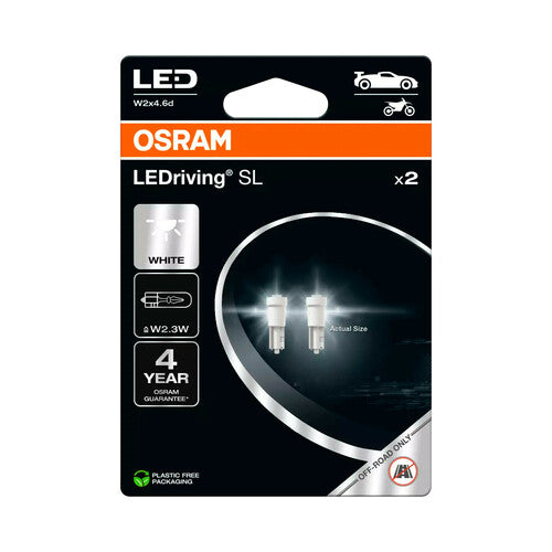 Osram 12V LEDriving SL - (T5) - W2x4.6d - 2 uds - Caja - Blanco