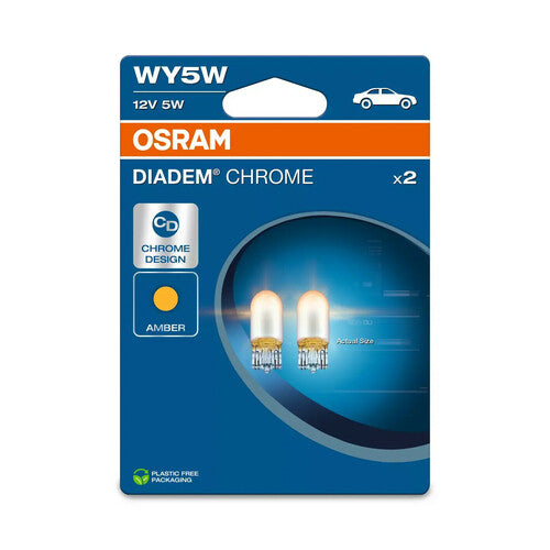 Osram 12V Diadem Chrome - WY5W - 5W - B2,1x9,5t - 2 Stück - Box - Orange