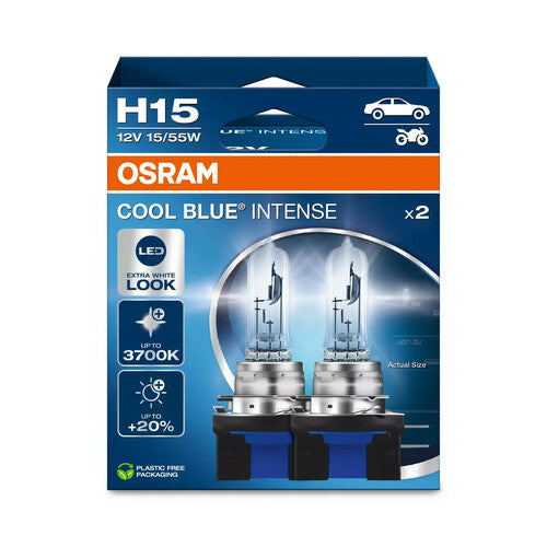 Osram 12V Cool Blue Intense (Next Gen) - H15 - 55/15W - PGJ23t-1 - 2 Stück - Box