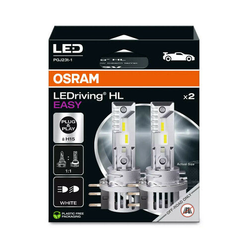 Osram 12V LEDriving HL Easy - (H15) - 3/16W - PGJ23t-1 - 2 Stück - Box