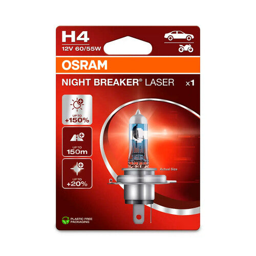 Osram 12V Night Breaker Laser - H4 - 60/55W - P43t - 1 Stück - Box