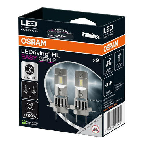 Osram 12V LEDriving HL Easy Gen2 - (H7/H18) - 16W - PX26d / PY26d-1 - 2 Stück - Box