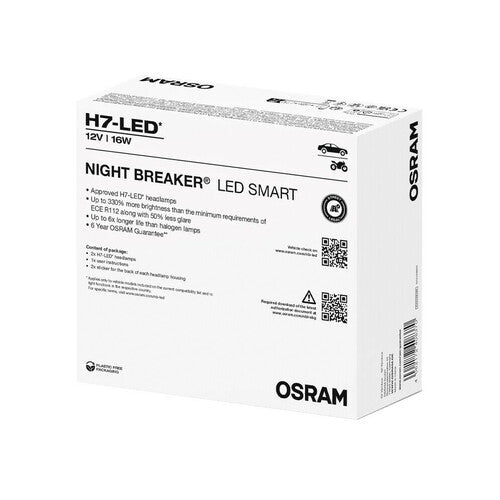 Osram 12V Night Breaker LED Smart - H7 - 16W - PX26d - 2 Stück - Box