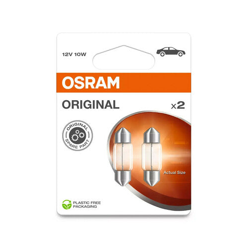 Osram 12V Original Line - 10,5x31 mm - 10W - SV8.5-8 - 2 uds - Caja