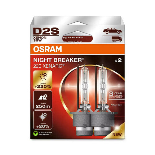 Osram Xenarc Night Breaker Laser (Nächste Generation) – D2S – 35 W – P32d-2 – 2 Stück – Box