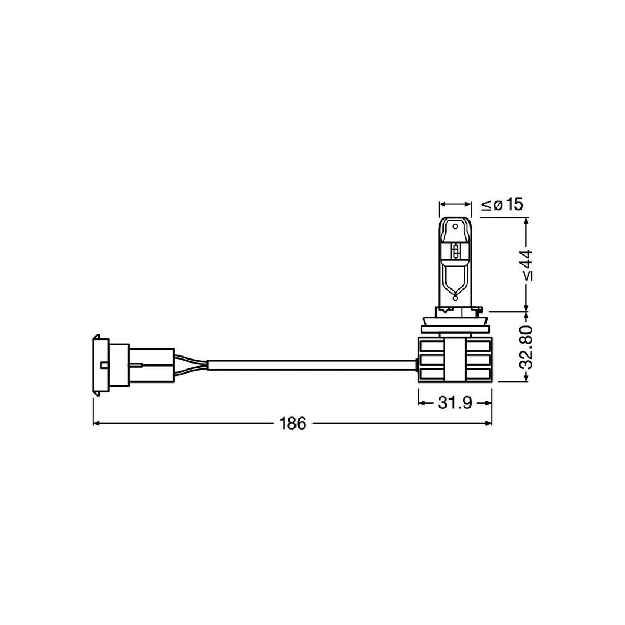 Osram LEDriving HL 12/24V Glühbirne – (H11) – 14W – PGJ19-2 – 2 Stück – Verpackung