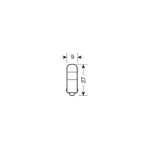 Osram Lampadina 24V LEDriving (T4W) 1W BA9s 2 pz Blister Bianco Caldo