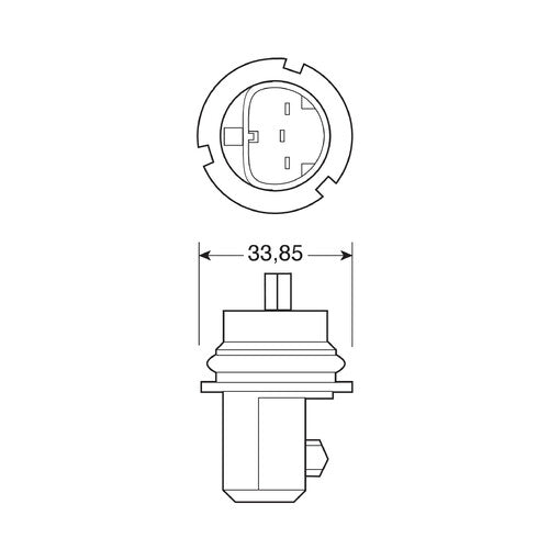 Osram Lampadina 12V Original Line - HB5 - 60/55W - PX29t - 1 pz - Scatola