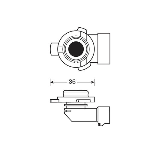Osram Glühbirne 12V Original Line - HIR2 - 55W - PX22d - 1 Stück - Verpackung