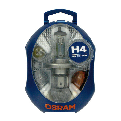 Kit de bombillas de repuesto Osram de 12 V (1 unidad, caja de plástico, H4)