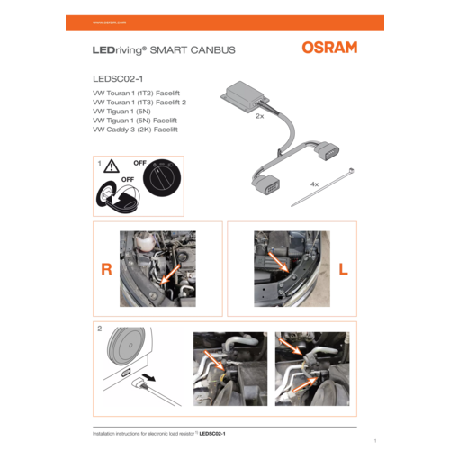 Osram LEDriving SMART CANBUS - 12 V - H7, 16 W, VW