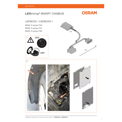 Osram LEDriving SMART CANBUS - 12 V - H7, 12 W, BMW