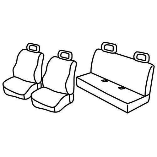 Set coprisedili Nero/Blu Fiat Panda 09/03>01/12 Classic 02/12>12/12 C15017D QC15017D
