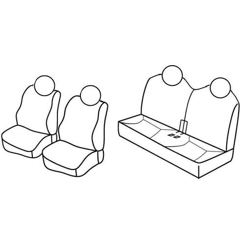 Superior Seat Cover Set Grey/Black Fiat Panda 02/12>10/20 4x4 11/12>10/20