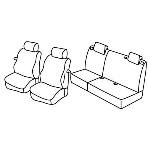 Juego de fundas de asiento beige superior Fiat Grande Punto 3p 09/05>04/12 C15041B QC15041B