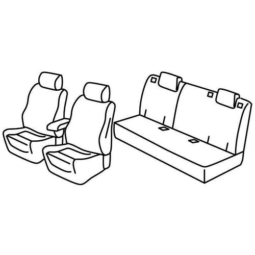 Juego de fundas de asiento Lampa Superior - Negro/Azul - Alfa Romeo Giulietta (04/10>) QF10111D