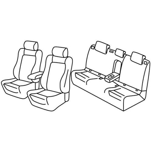 Juego de fundas de asiento superiores negras/rojas para Volkswagen Golf VII 5p 11/12>12/19 R line QF37063E