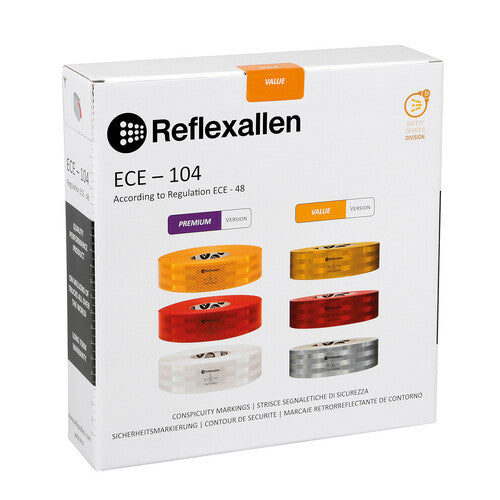 Value, safety warning tape for tarpaulin surfaces 12.5 m White