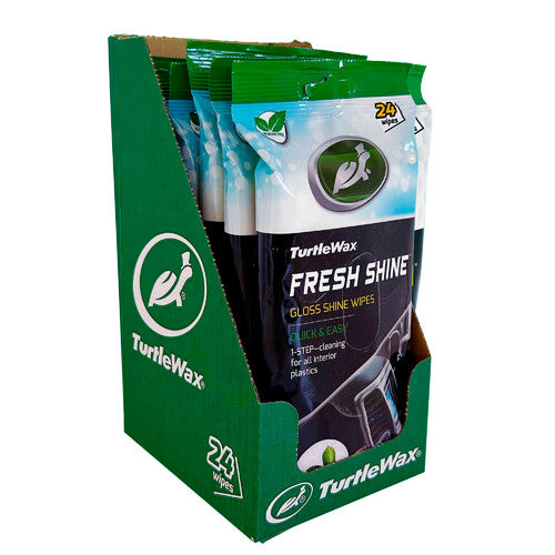 Turtle Wax Fresh Shine, salviette per cruscotto, finitura lucida - 24 pz
