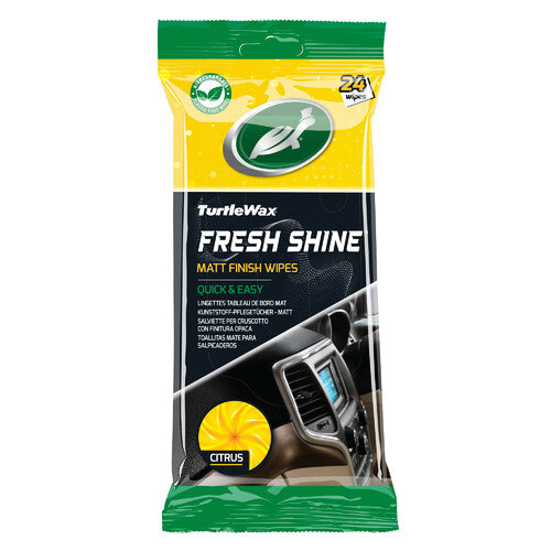 Turtle Wax Fresh Shine, salviette per cruscotto, finitura opaca - 24 pz