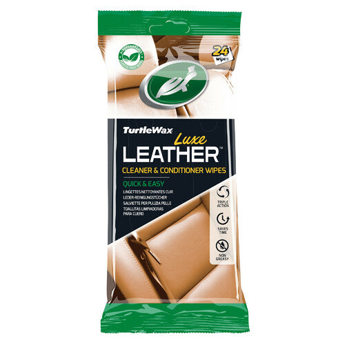Turtle Wax Luxe leather, salviette per pulizia pelle - 24 pz