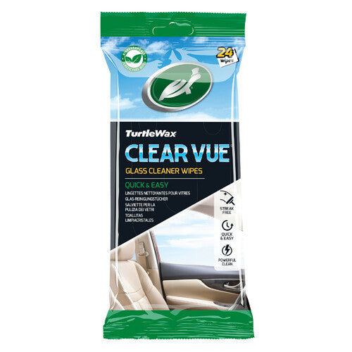 Toallitas limpiadoras de vidrio Turtle Wax Clear Vue - 24 unidades