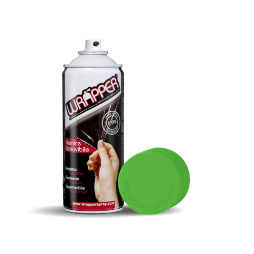Envoltorio de película en aerosol removible, 400 ml - Verde neón