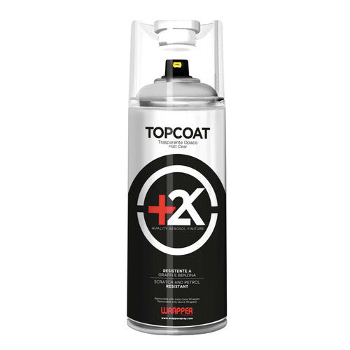 Wrapper Topcoat+2k, spray transparente bicomponente no removible 400 ml Mate