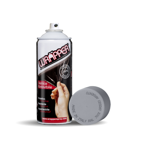 Envoltura de película en aerosol removible, 400 ml - Gris plata - RAL 7001