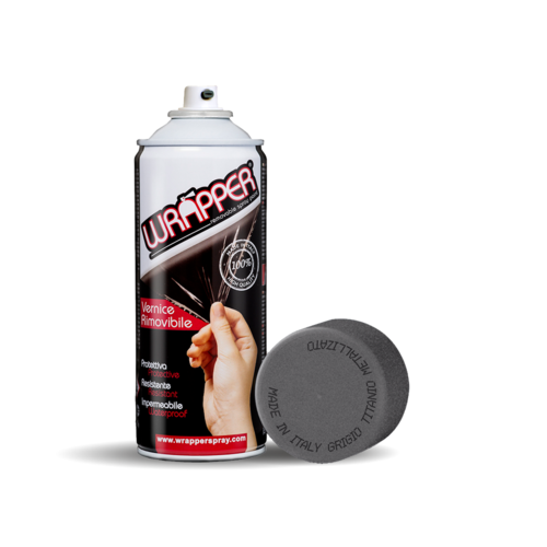 Wrapper pellicola spray rimovibile, 400 ml - Grigio titanio metallizzato