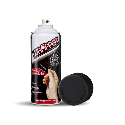 Wrapper pellicola spray rimovibile, 400 ml - Nero opaco - Ral 9005