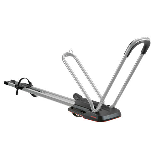 Portabicicletas de techo Yakima HighRoad con fijación para rueda delantera, plateado