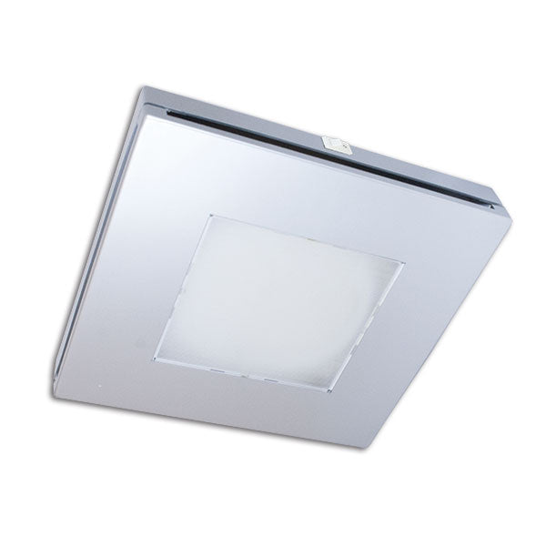 Plafoniera argento con interruttore - 10 W LUC701