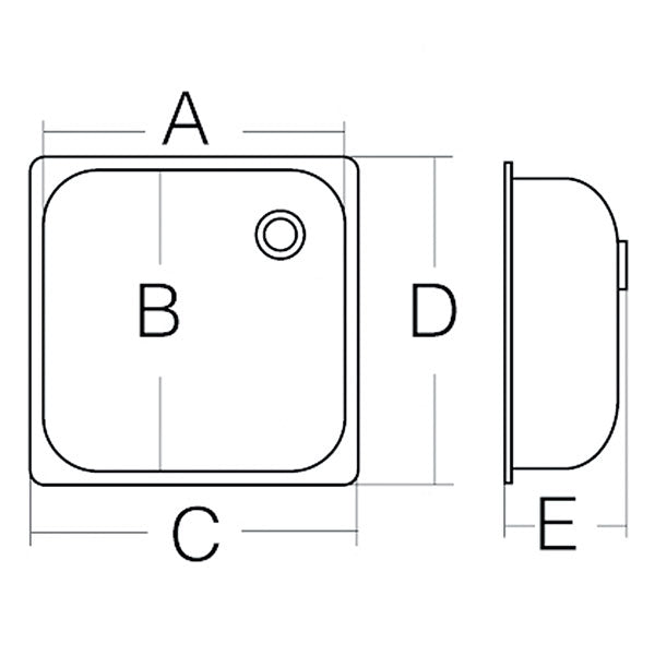 Stainless steel sink 355x260mm LVL401