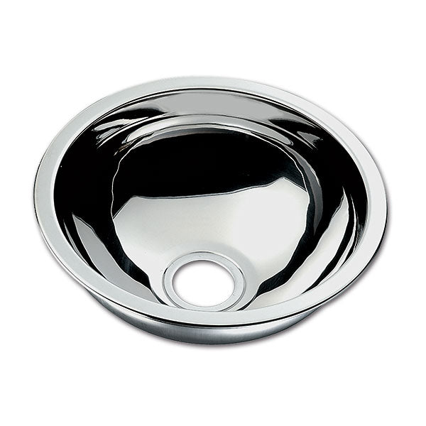 Fregadero redondo de acero inoxidable de 300 mm - Fregadero circular para autocaravanas y barcos 8032793936701