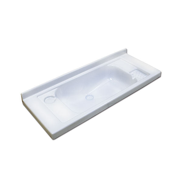 White Thermoformed Van and Camper Sink - 820 x 320 cm LVL504