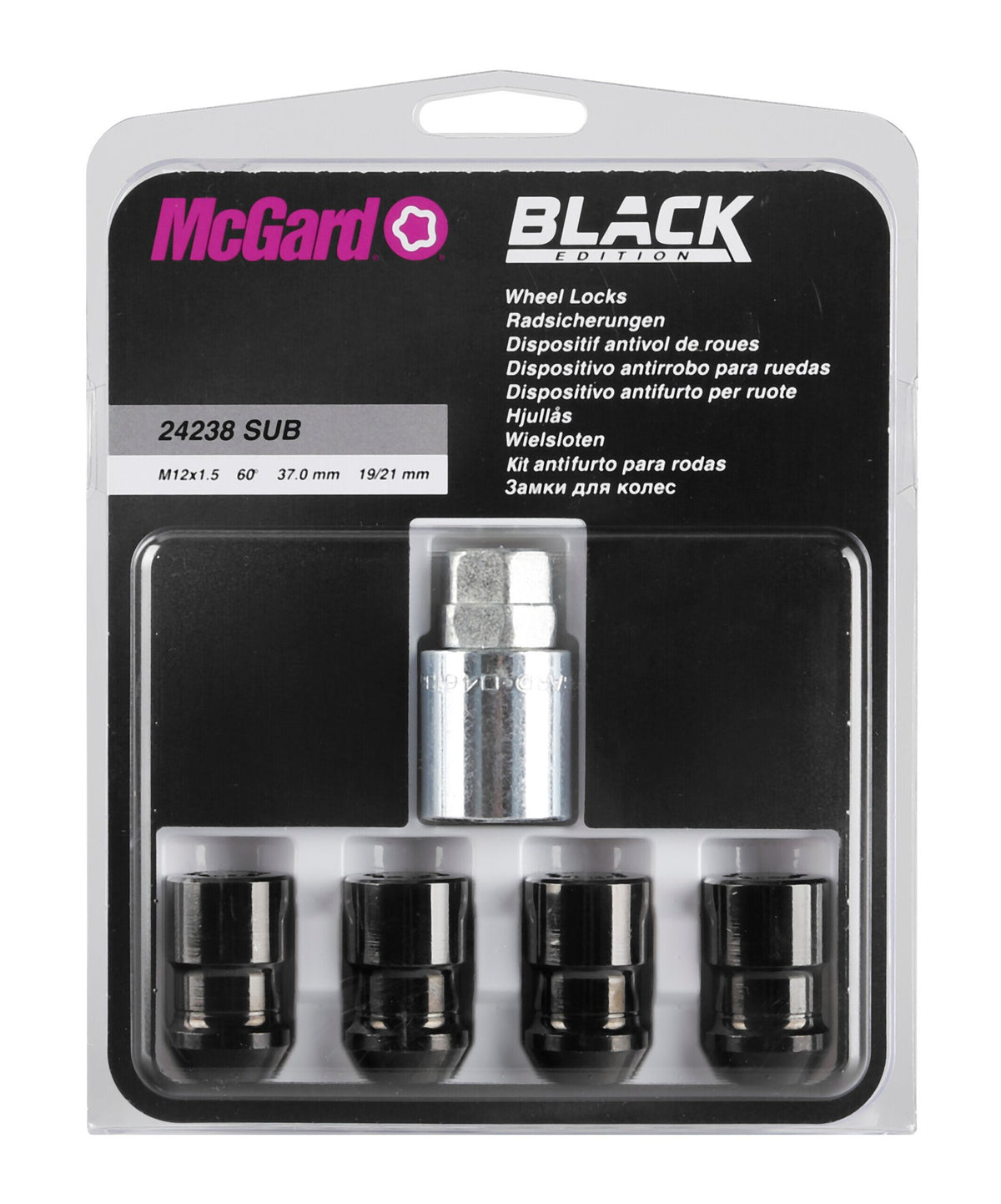 McGard Dadi conici, kit 4 pz - Black Edition - F170