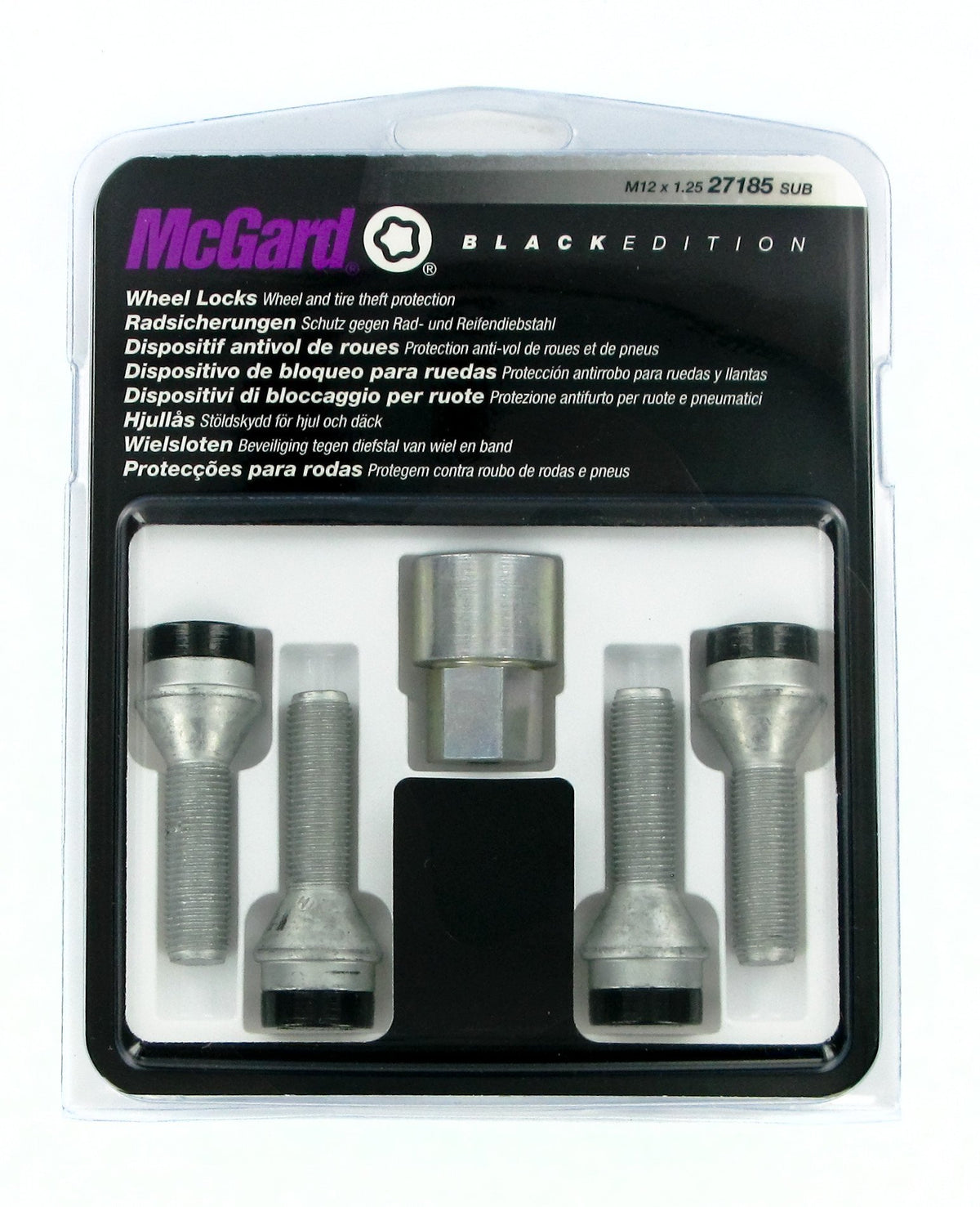 McGard Bulloni ruota auto conici kit 4 pz - Black Edition - A070