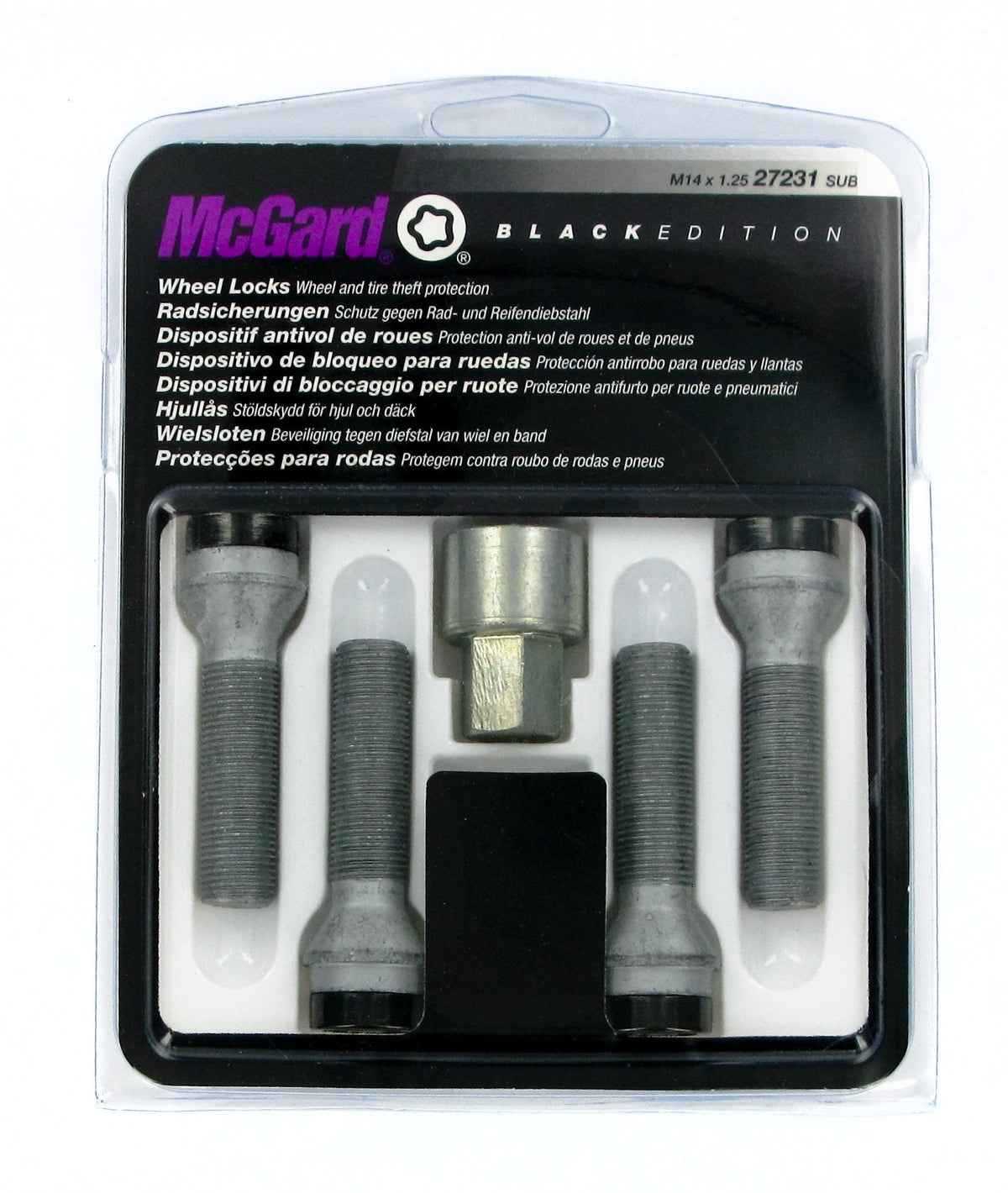 McGard Bulloni ruota auto conici kit 4 pz - Black Edition - A250