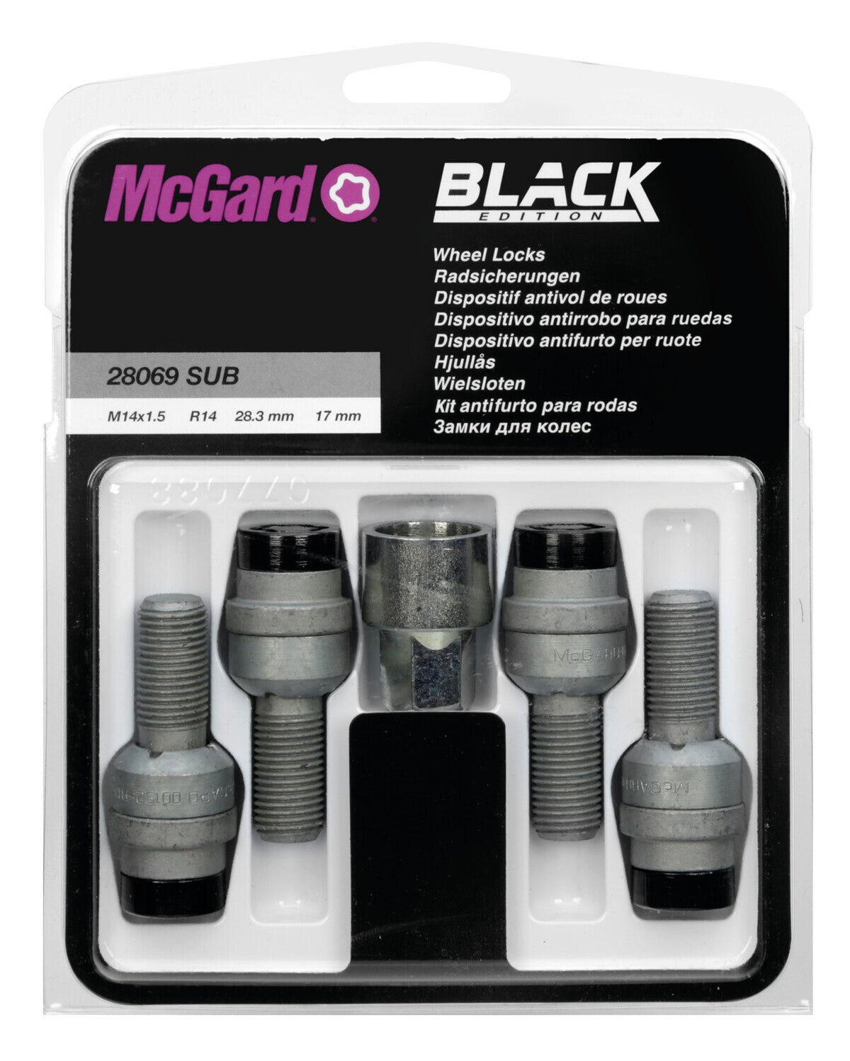 McGard Bulloni sferici, kit 4 pz - Black Edition - E095