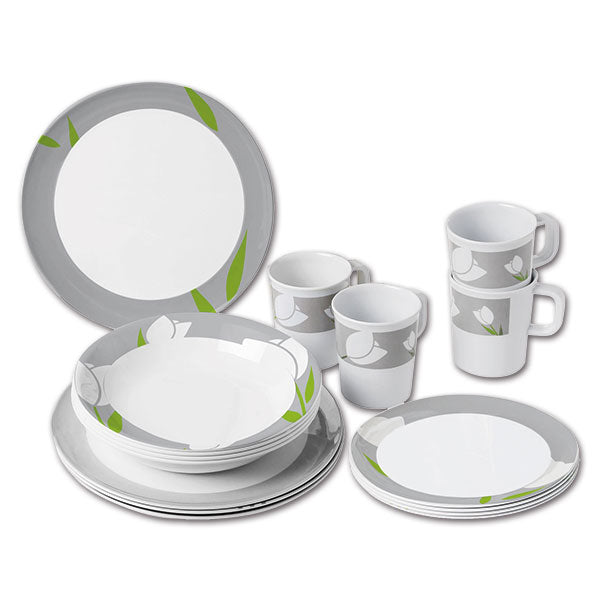 Brunner Tulip Melamine Dinnerware Set - 16 Pieces