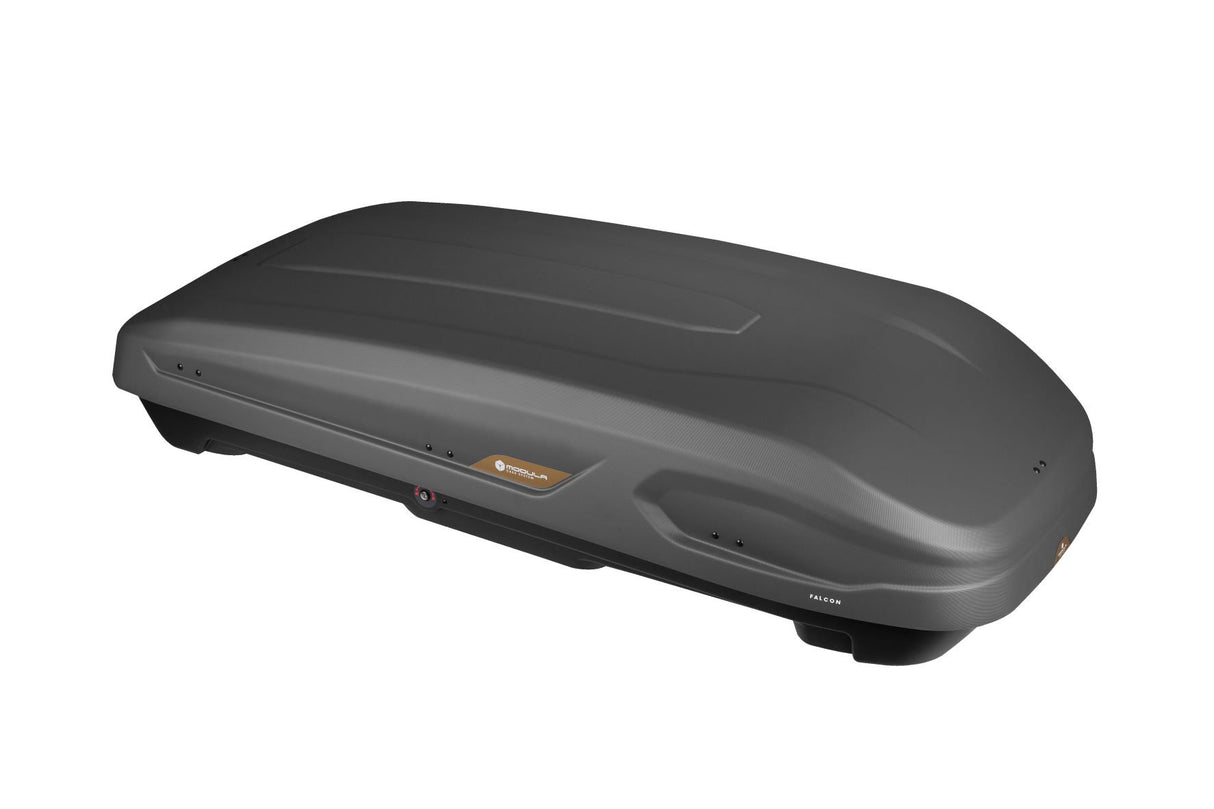 MODULA Falcon 470 Dachbox für Autos, matt geprägtes Grau, 185 x 90 x 40 cm