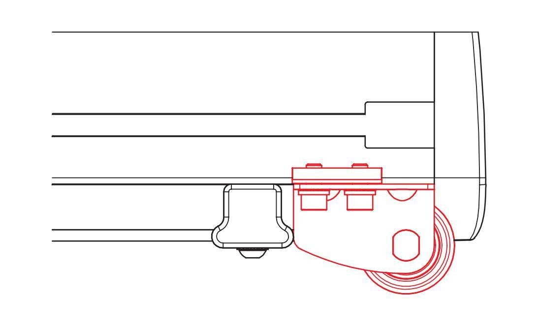 Nordrive Rullo posteriore per ceste Kargo Rack System - R150 - 150 cm N10233