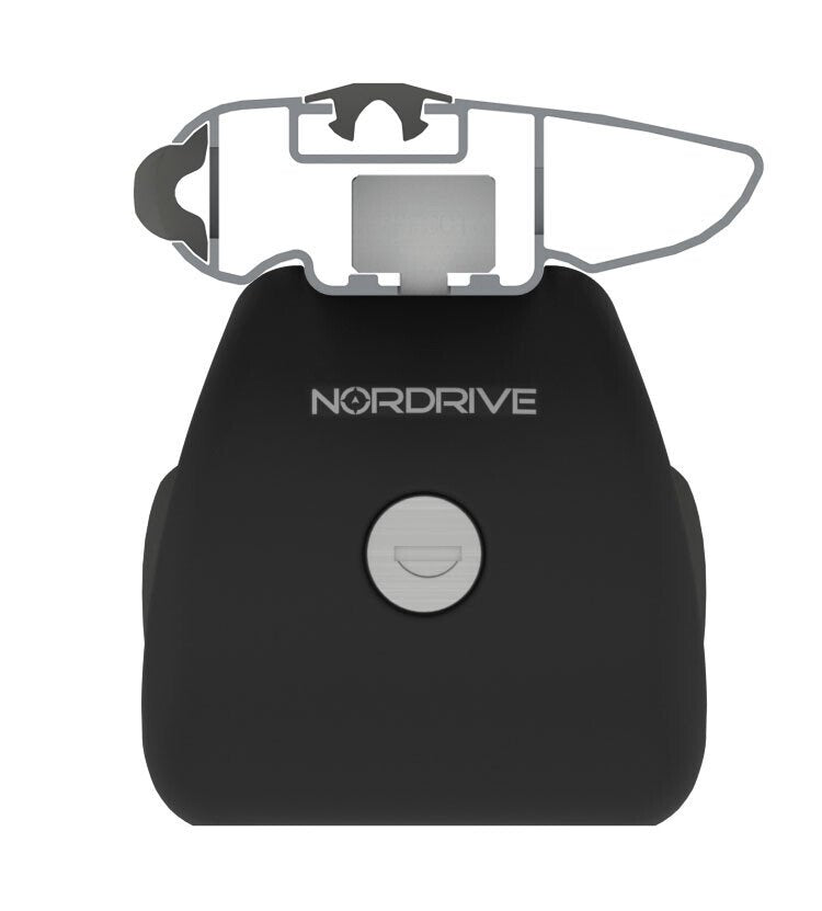 Nordrive Silenzio Black Rail, set completo barre portatutto in alluminio - XL - Evos RA N15092